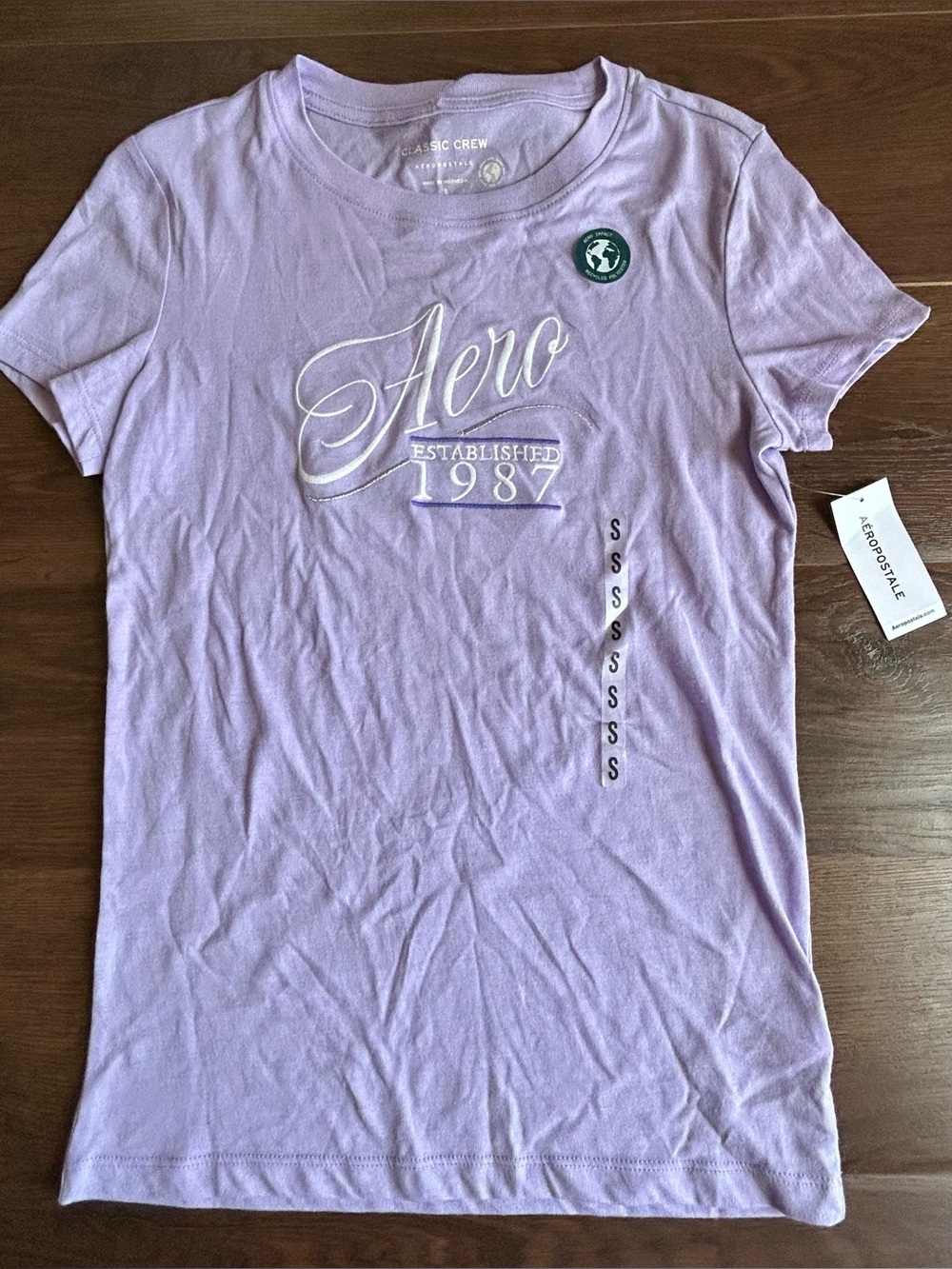 Aeropostale Classic Crew Shirt Lilac Purple S